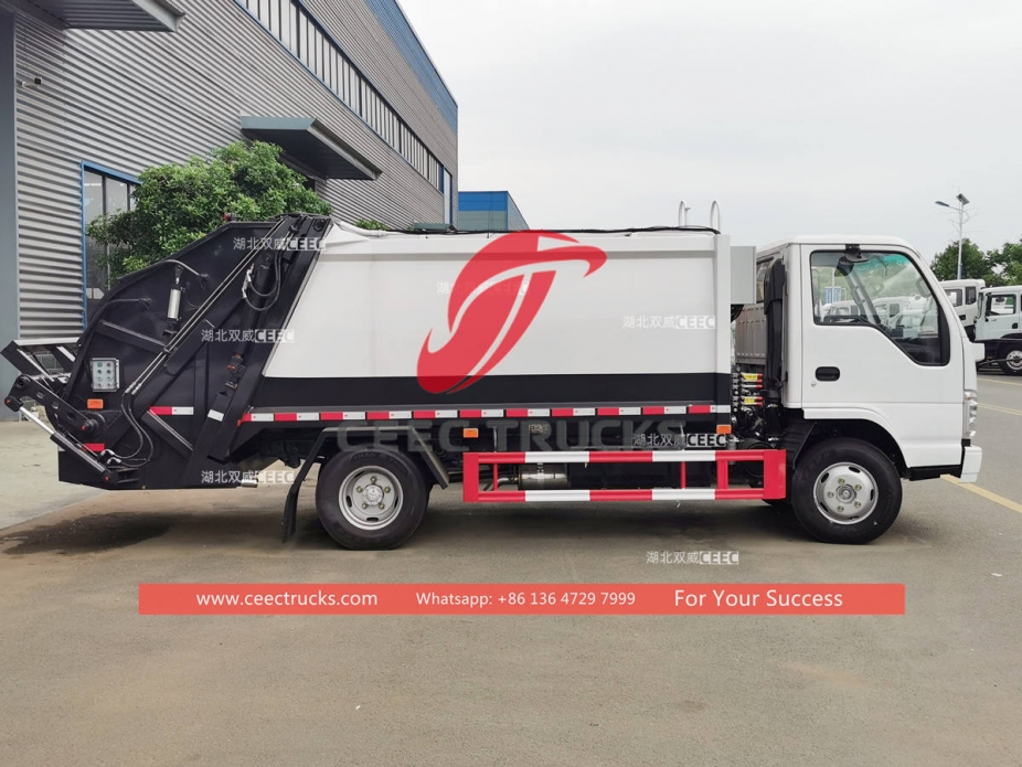 Good price ISUZU ELF 100P mini waste compression truck for sale