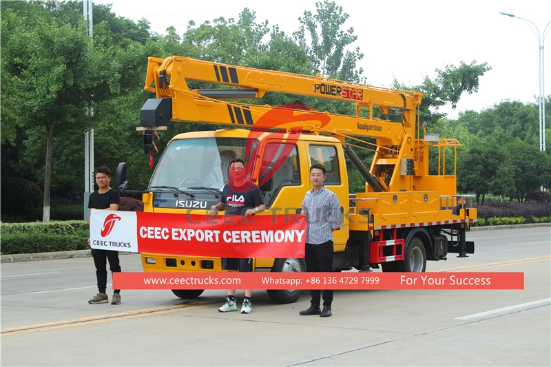 Camion con piattaforma aerea ISUZU da 18 metri