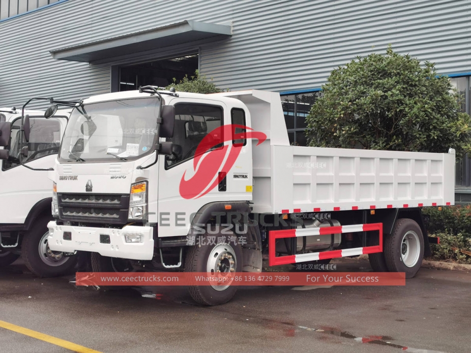 HOWO 4×2 small tipper lorry 5 tons dump truck