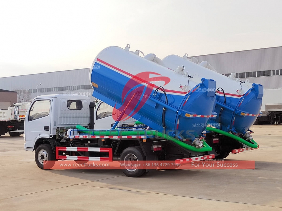 Dongfeng 5CBM vacuum pump trucks at best price