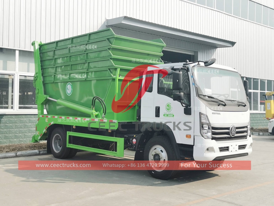 HOWO 8CBM skip bin loader for sale