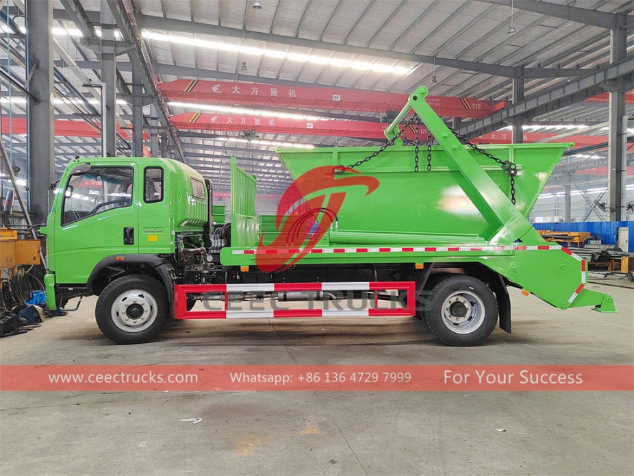 HOWO 6CBM swing arm garbage truck