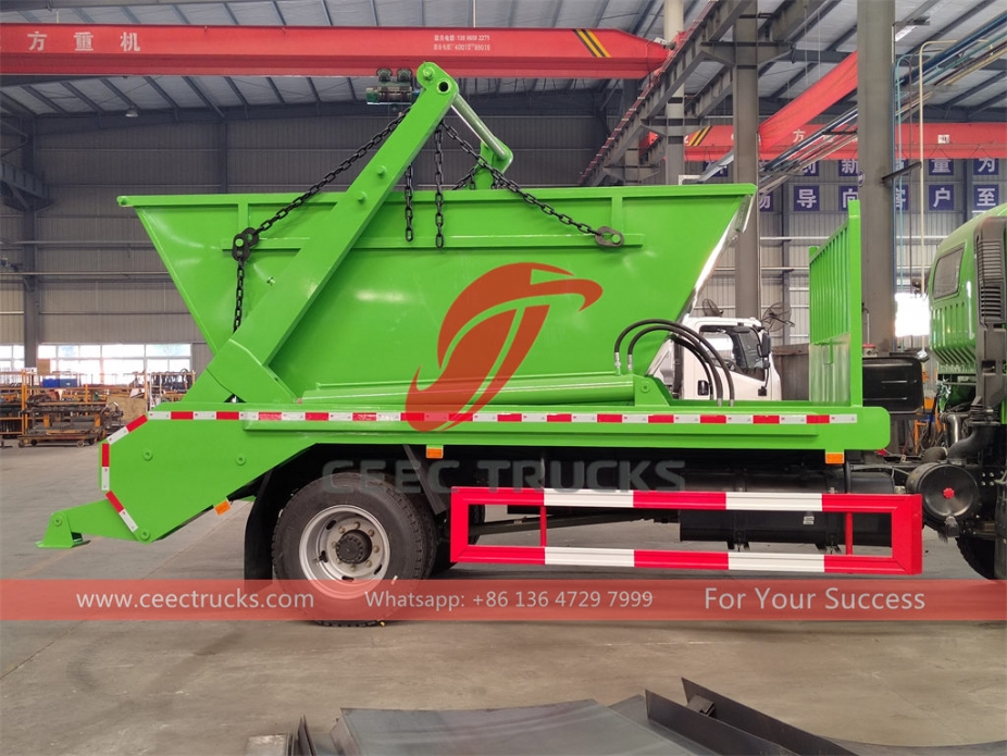 HOWO 6CBM swing arm garbage truck