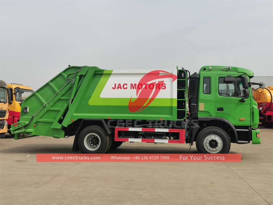 JAC 230HP 6 wheeler 12CBM compression garbage truck for sale