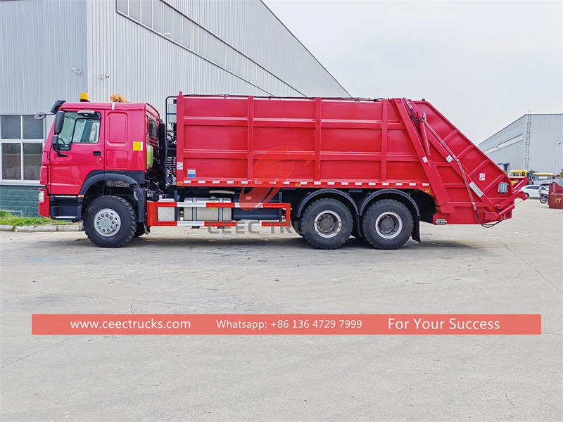 Brand new HOWO RHD 371HP 20CBM refuse compactor truck with low price