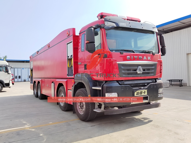 Howo 8x4 540HP foam dry powder firefighting truck