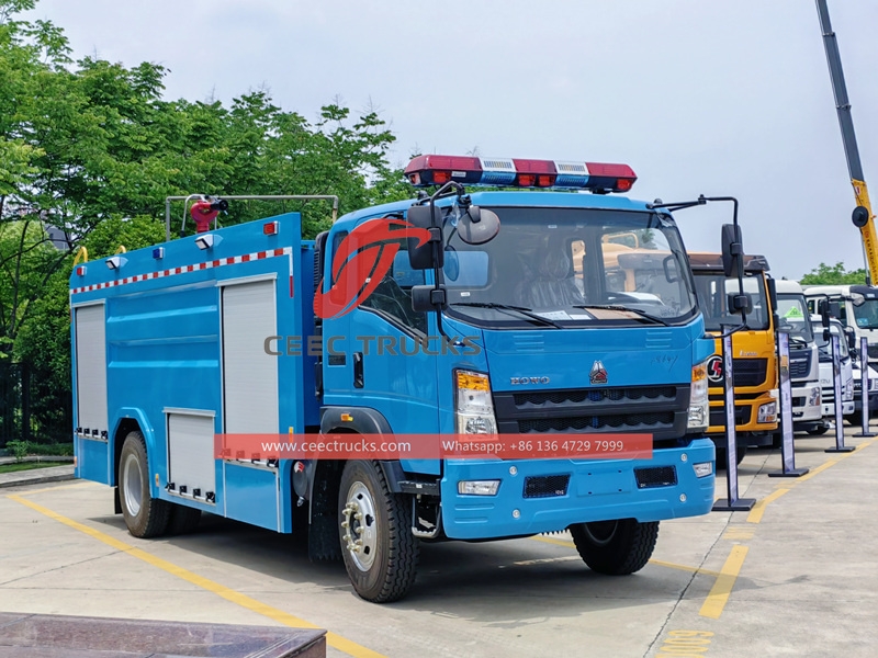 HOWO 5000 Liters water tank fire engine