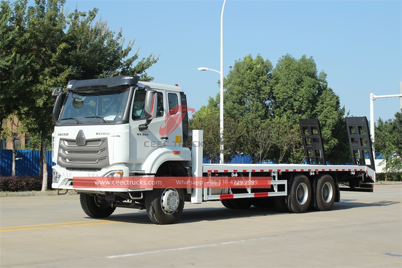 HOWO 400HP flatbed transport truck made in China