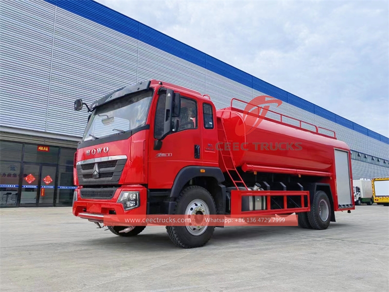 HOWO fire fighting 8,000L water tank truck with factory direct sale