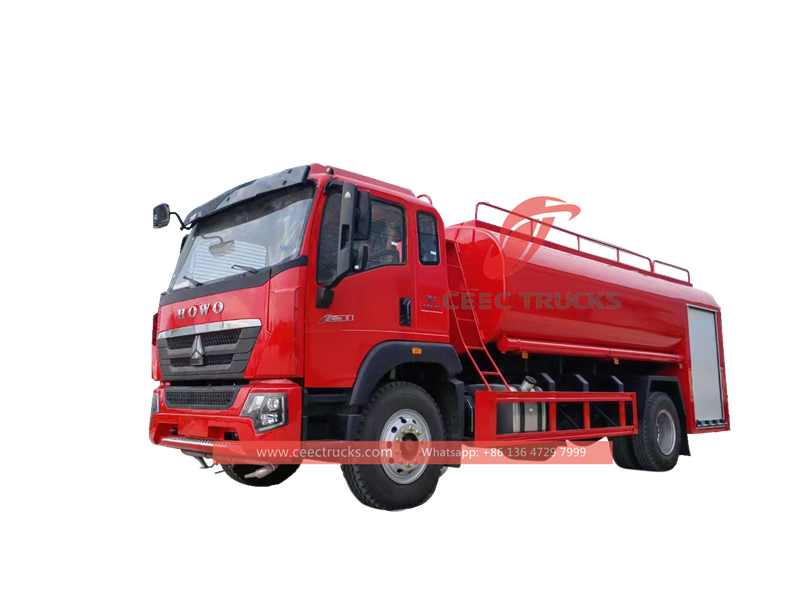 HOWO fire fighting 8,000L water tank truck with factory direct sale