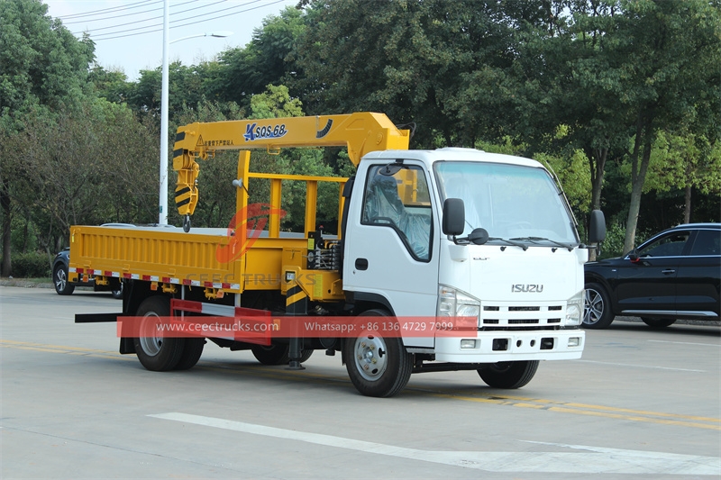 ISUZU NKR 3Tons truck mounted crane trucks with factory direct sale