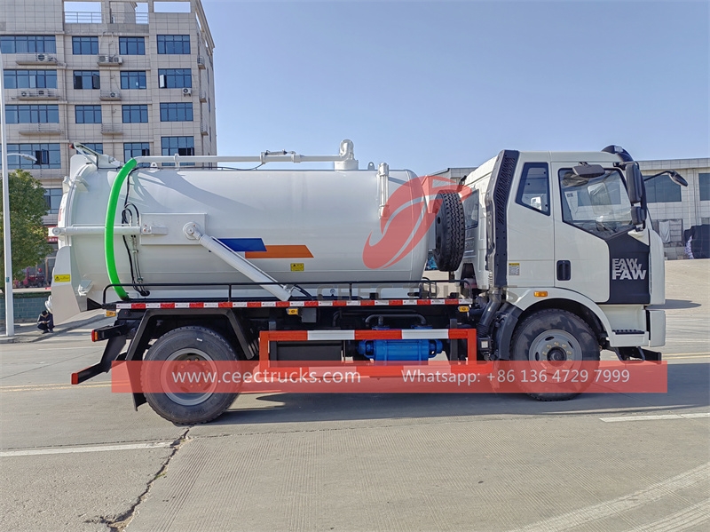 FAW 10CBM sewer pump tanker truck