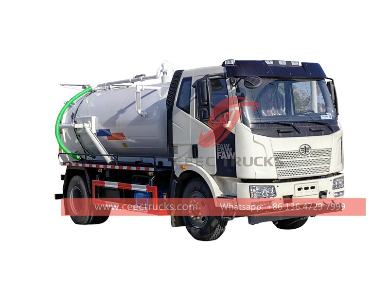 FAW 10CBM sewer pump tanker truck