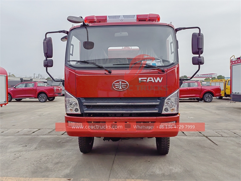 FAW 4x4 forest fire fighting truck with 4CBM water tank