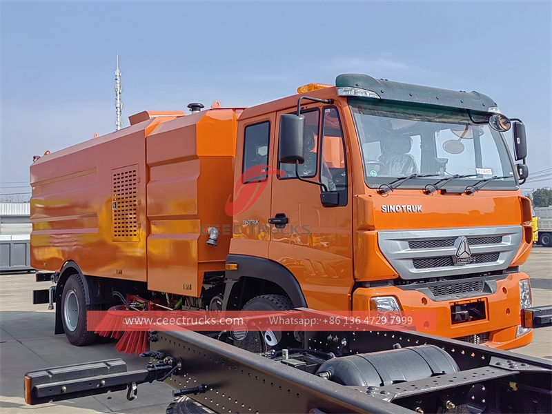 Howo 15CBM mechnical sweeper truck with factory direct sale