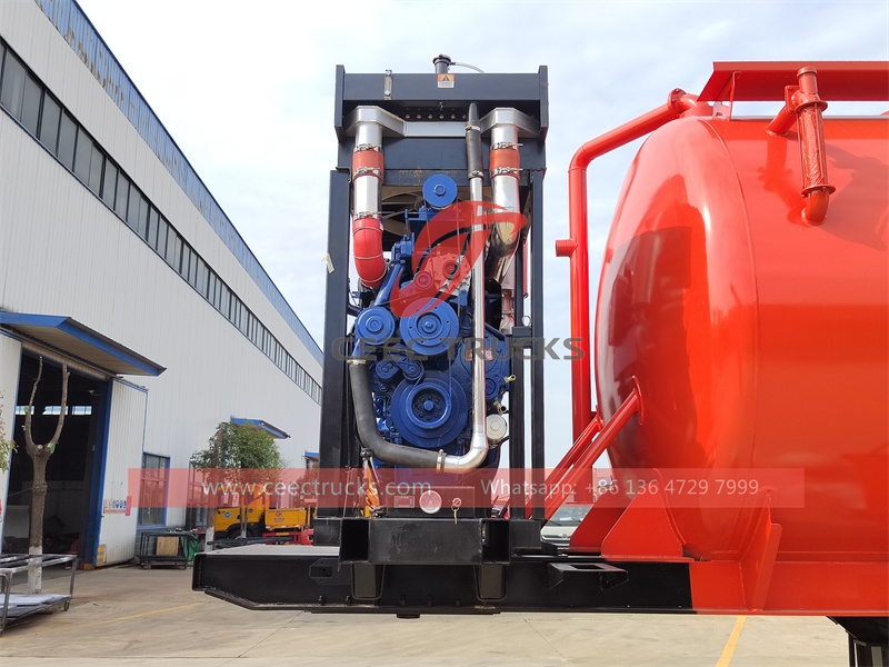 Vacuum Tank Sewage Suction Semi Trailer with factory direct sale