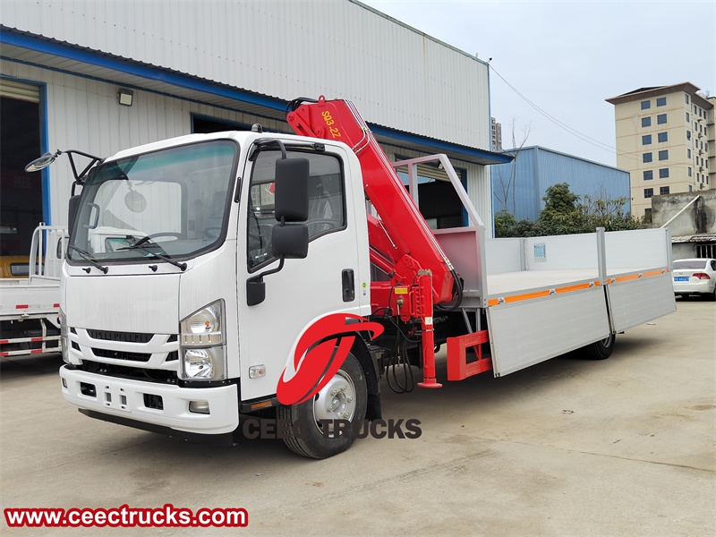 Philippines Isuzu Knuckle Boom Crane Truck With Platform