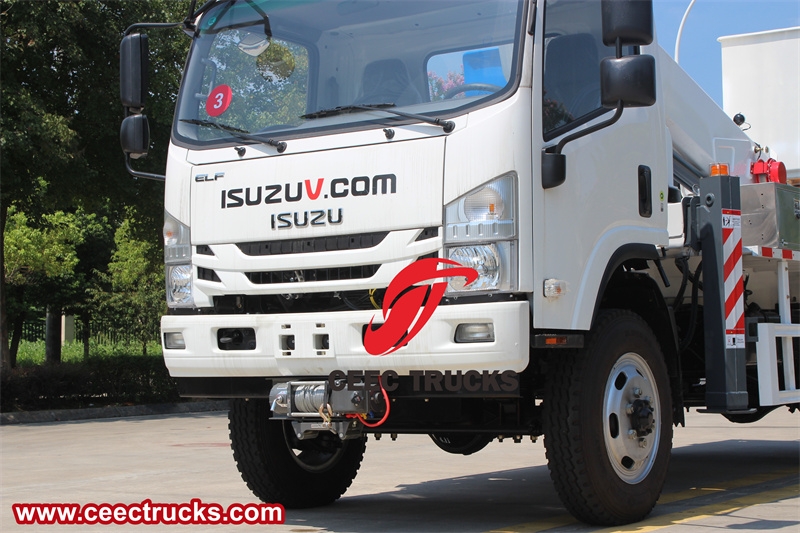 Off Road 4 Wheel Isuzu NPR Aerial Platform Truck