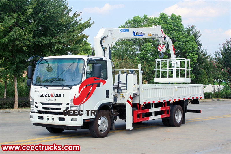 ISUZU 700P crane truck with aerial bucket made in China best factory