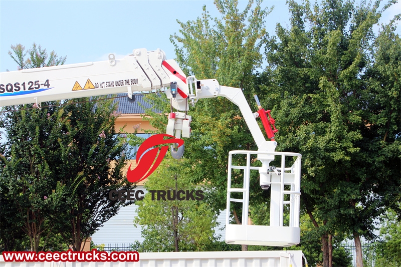 ISUZU 700P crane truck with aerial bucket made in China best factory