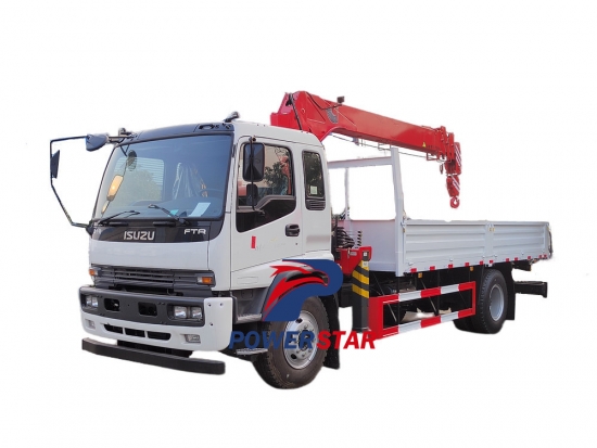 Isuzu FTR utility truck with boom crane