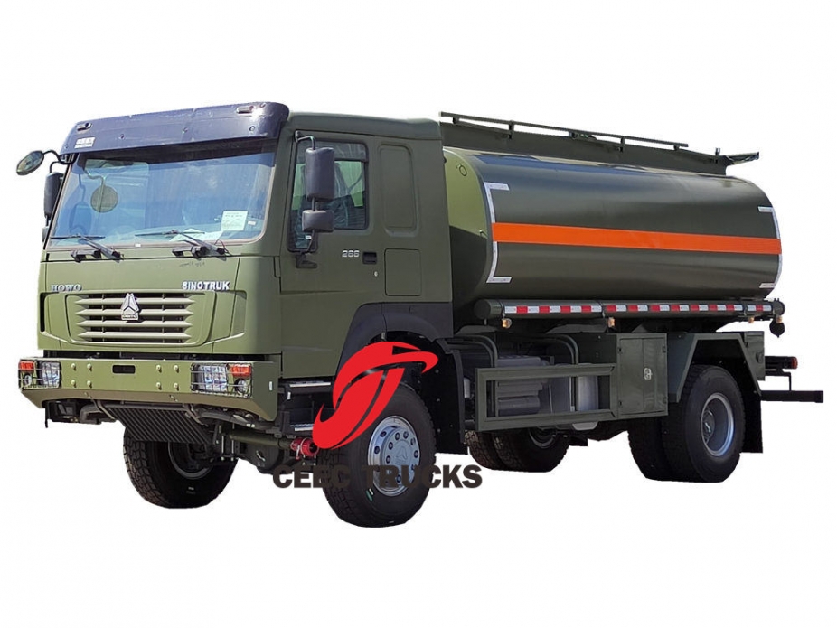 Bowser diesel mobile militare con guida 4x4 Howo