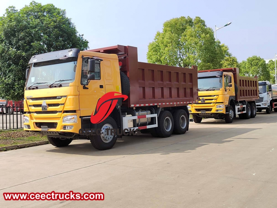 Autocarro con cassone ribaltabile da miniera Howo da 371 CV