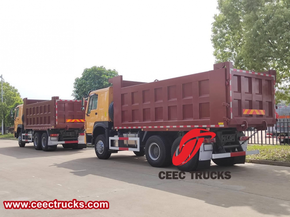 Autocarro con cassone ribaltabile da miniera Howo da 371 CV