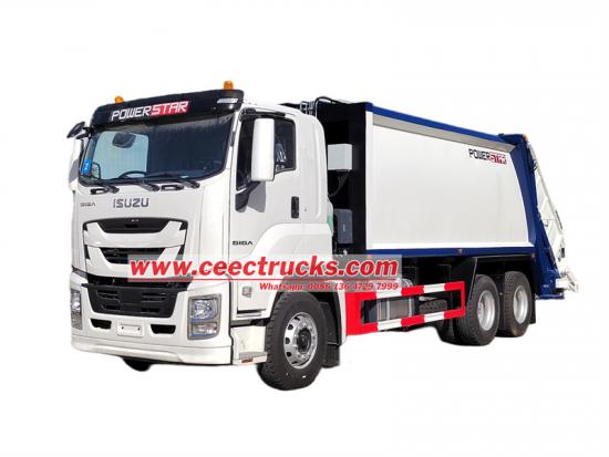 Isuzu 20 cbm rear loader compressed garbage truck