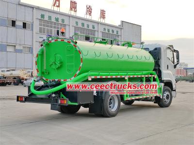 Isuzu FVR sludge vacuum pump tanker truck