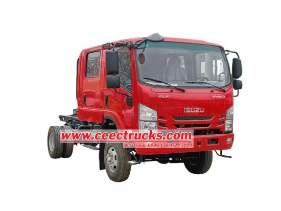 Isuzu 4X4 crew cabin fire fighting truck chassis