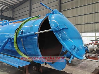 12 cbm vacuum suction pump truck upper body