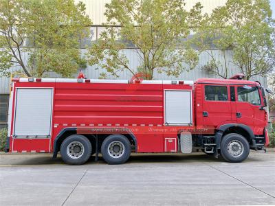 HOWO TX 6x4 foam water fire truck