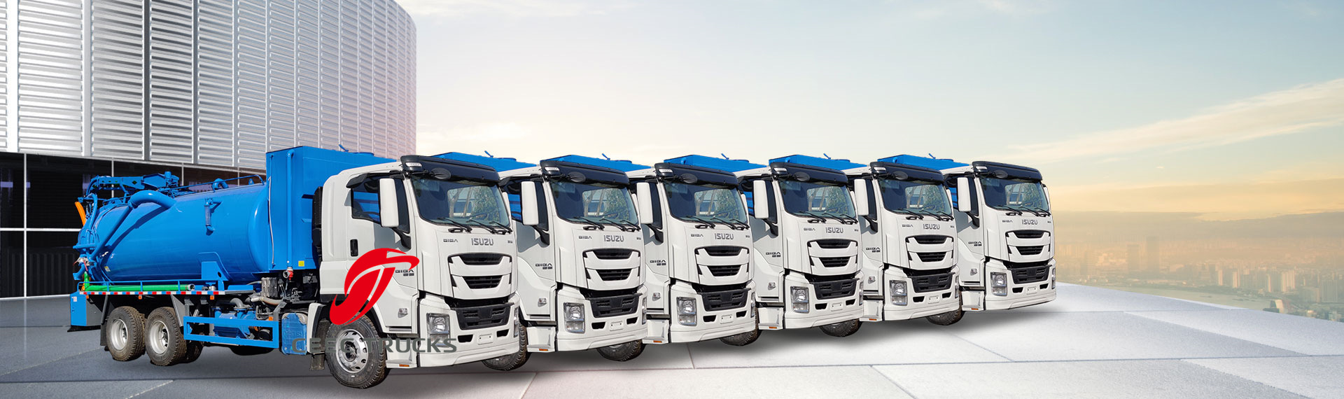 Isuzu vacuum suction truck