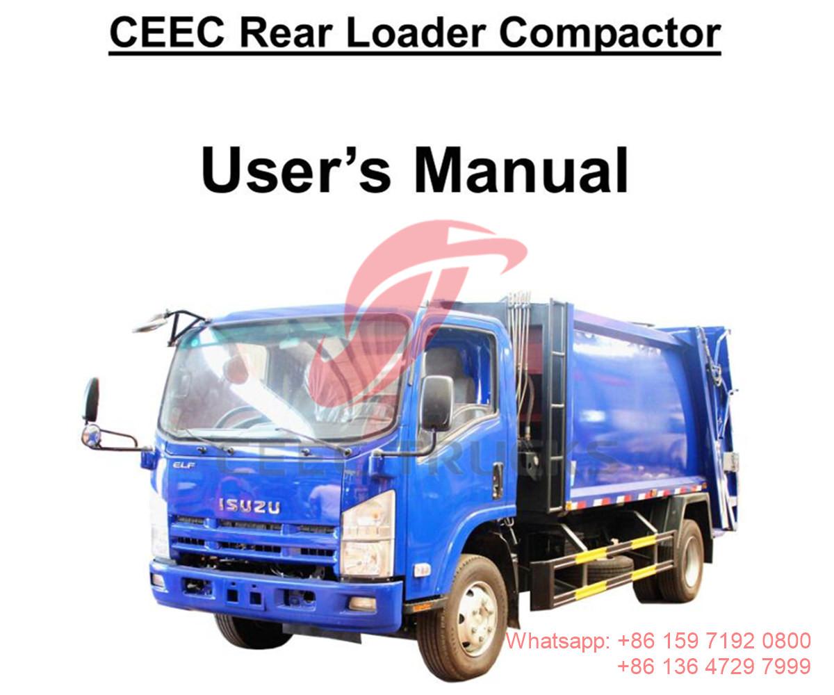 Grenada--Manuale del camion della spazzatura compresso ISUZU ELF 8CBM