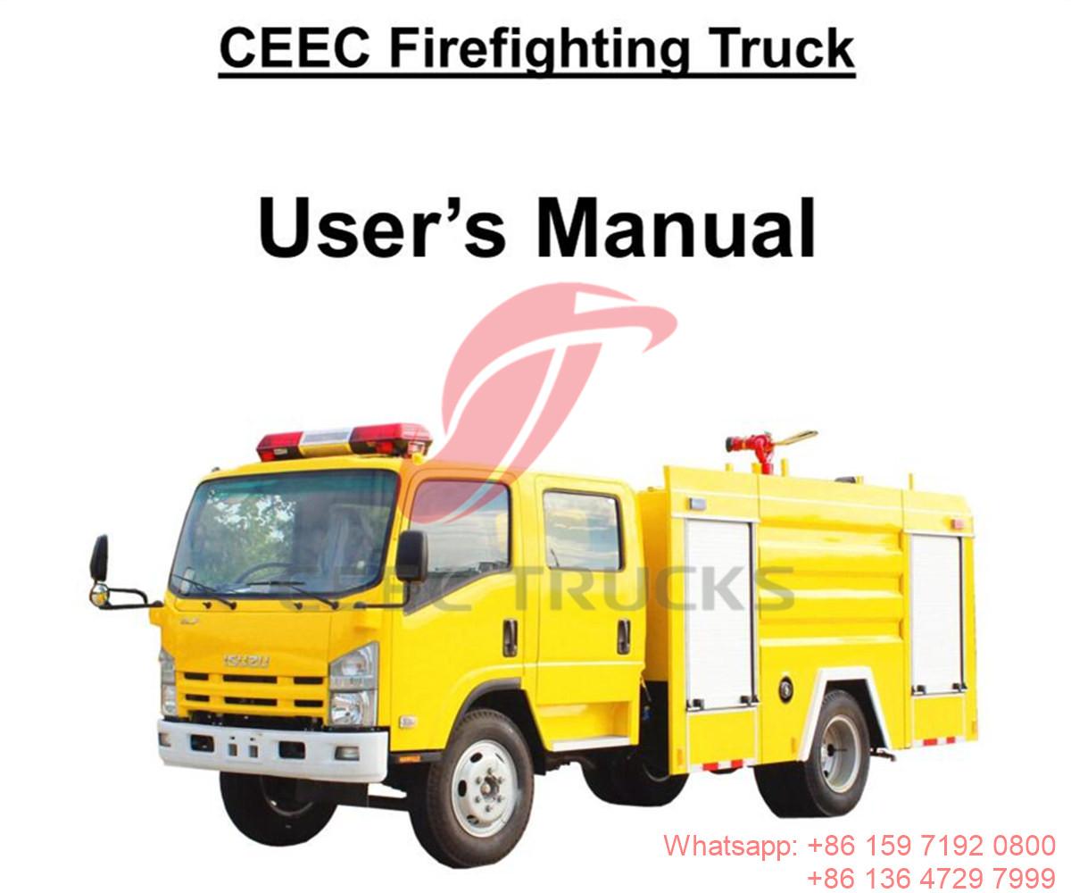 Dubai--Manuale del camion antincendio acquatico ISUZU ELF 5CBM