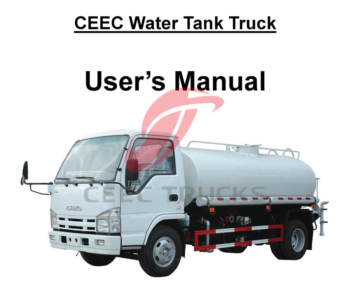 Filippine--Manuale del camion cisterna per acqua ISUZU mini 5000L