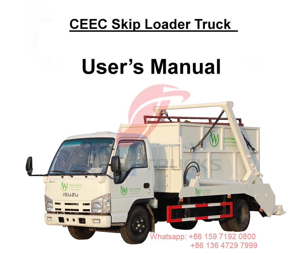 Laos--ISUZU 6cbm skip manuale del proprietario del camion dei rifiuti