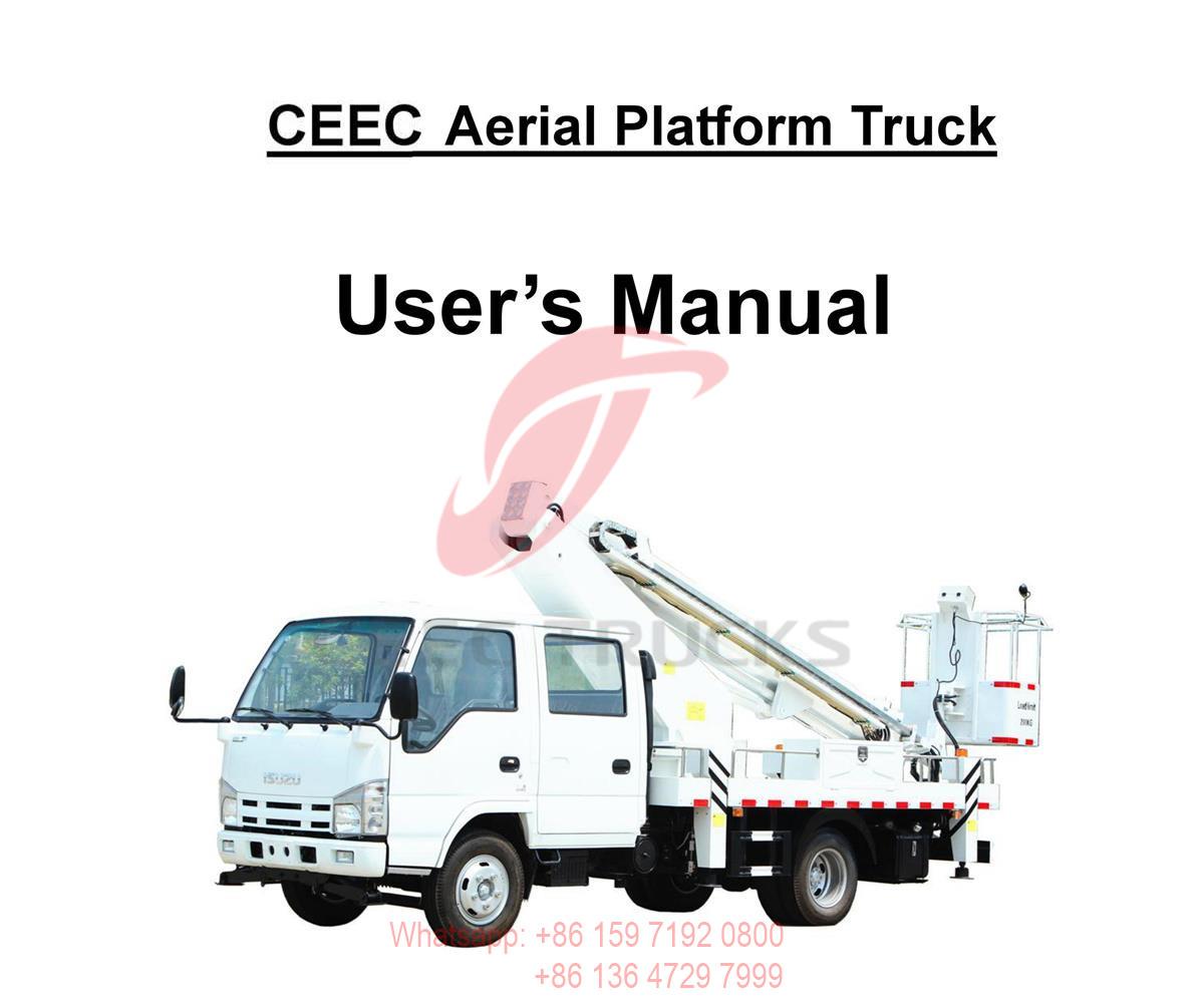 Myanmar--Manuale del camion con piattaforma aerea idraulica ISUZU da 16 m