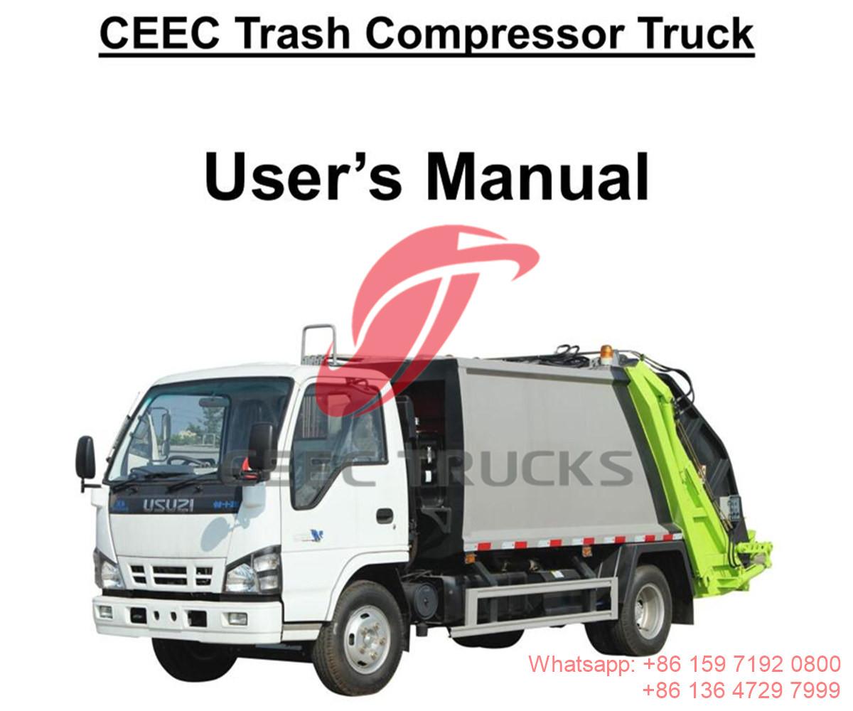 Dubai--Manuale del camion compattatore ISUZU 5CBM