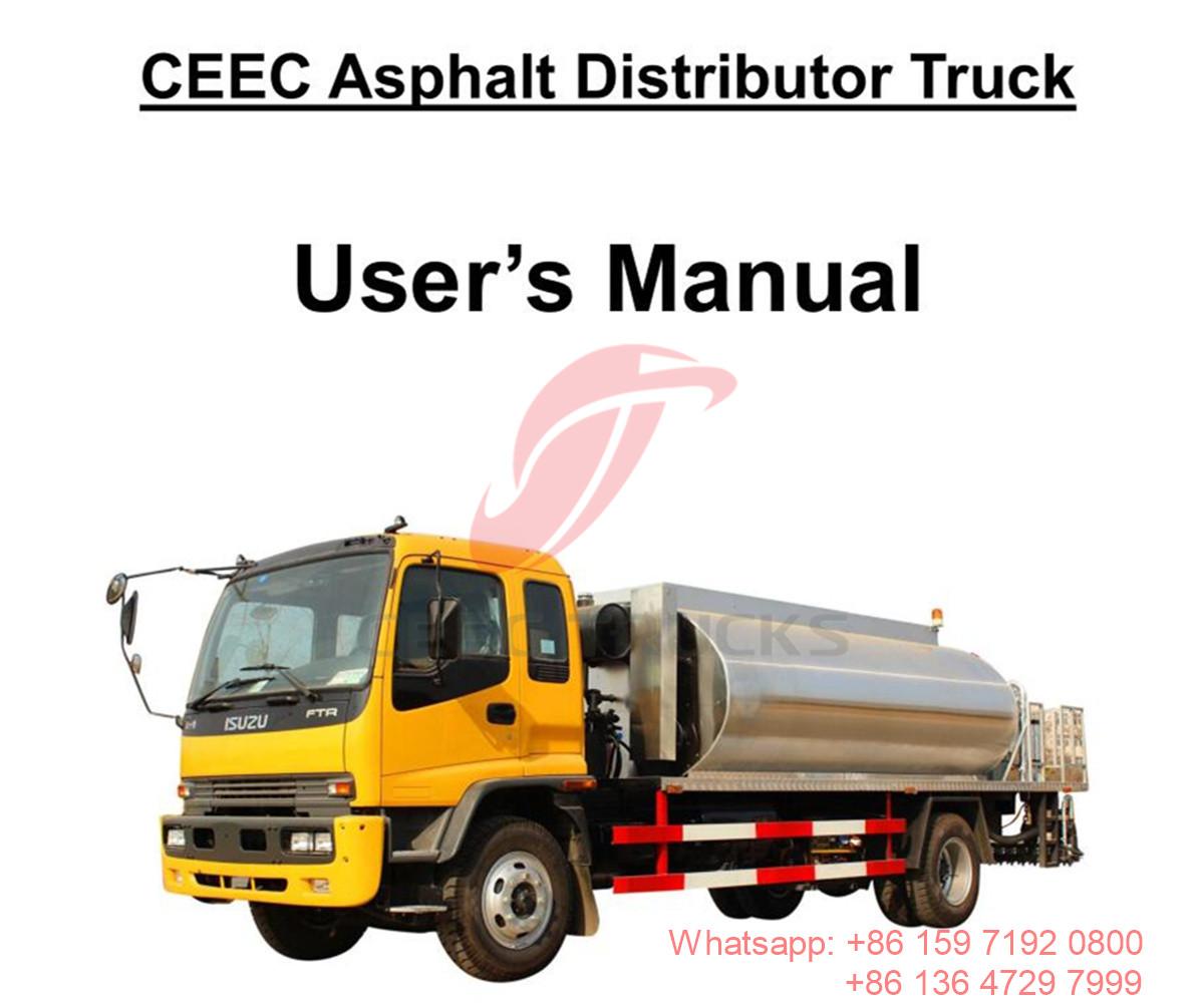 Myanmar--Manuale del camion distributore di asfalto intelligente ISUZU 10CBM