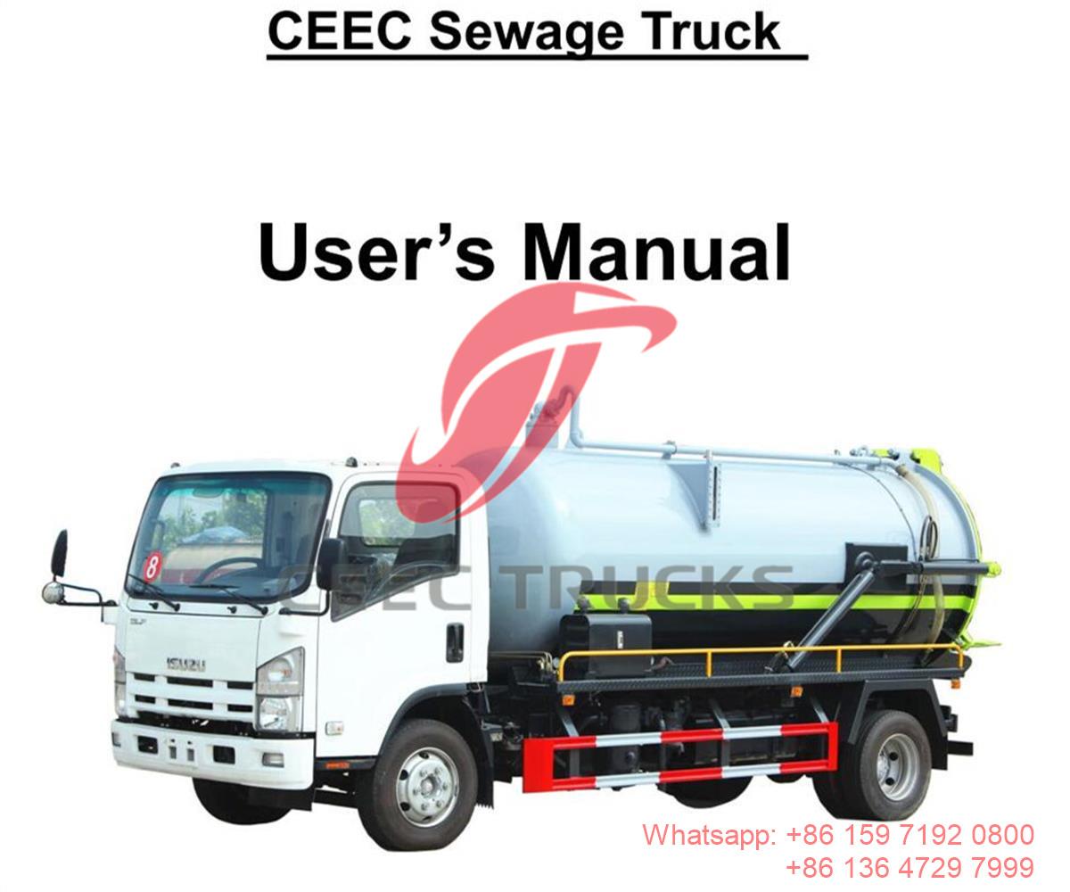 Dubai--Manuale del camion delle acque reflue ISUZU ELF 8000L