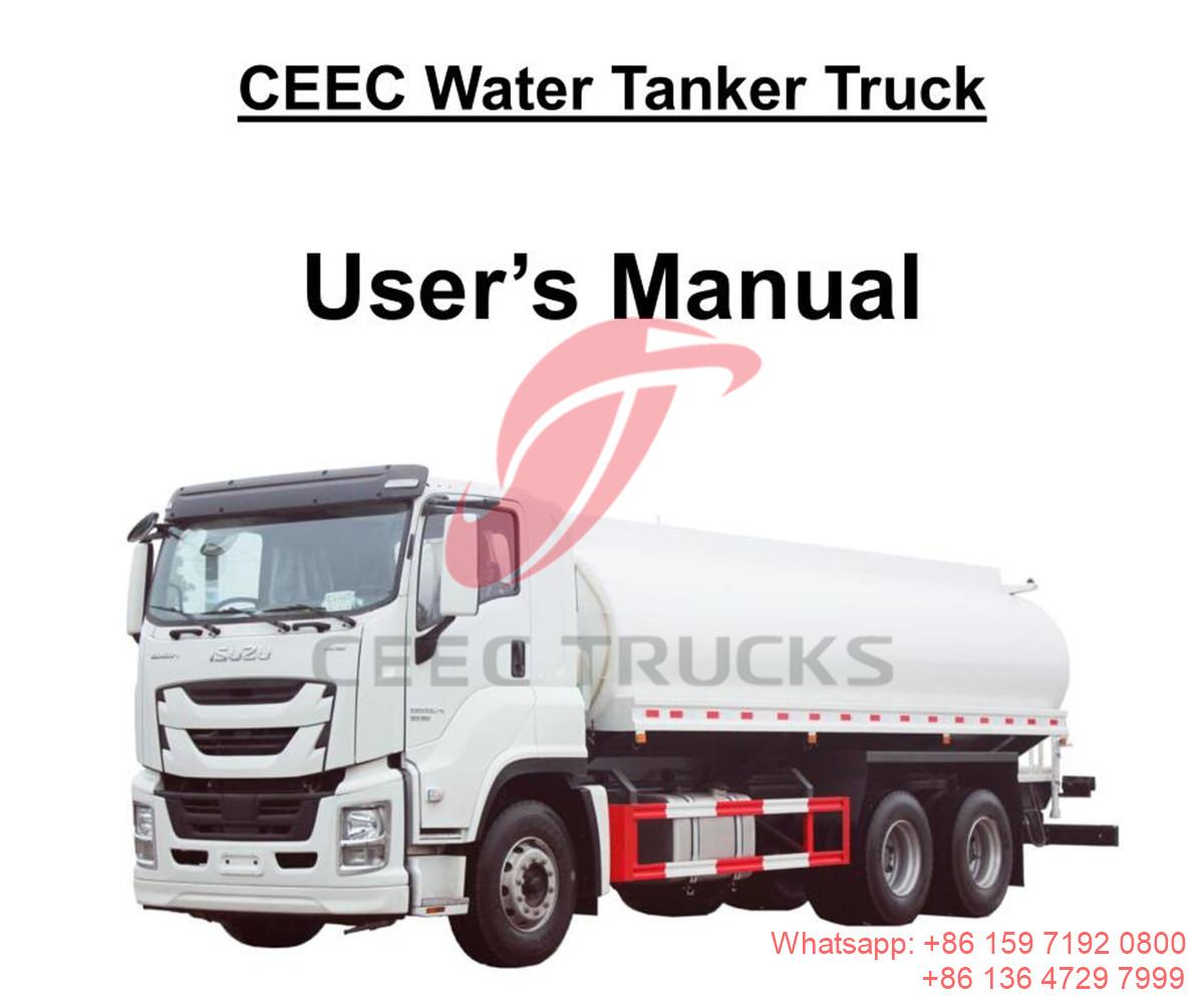 Abu Dhabi--Manuale del camion dell'acqua ISUZU GIGA 20000 litri