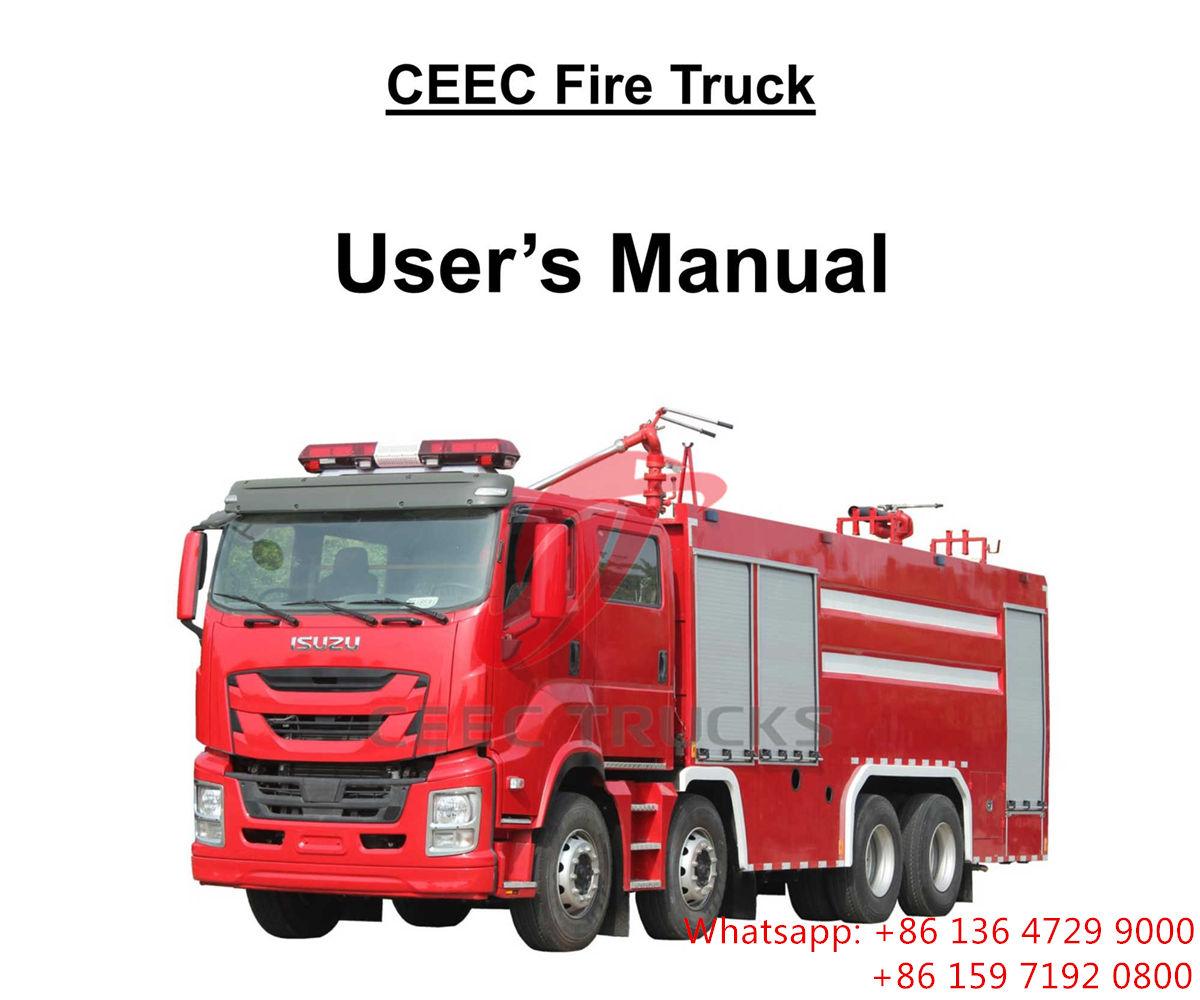 Togo--Manuale del camion antincendio ISUZU 8x4 GIGA 18Tons