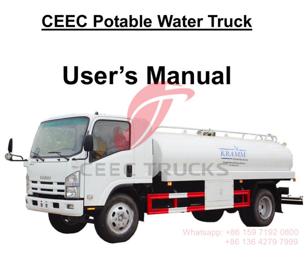 Antigua e Barbuda--ISUZU 9000 litri acqua potabile Bowser manuale