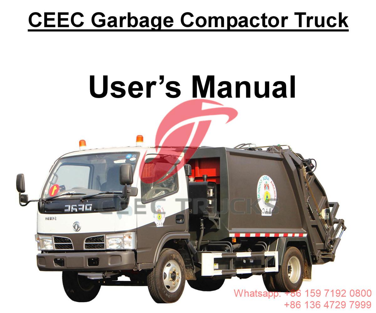 Gambia--DONGFENG 5CBM manuale del camion compattatore di rifiuti