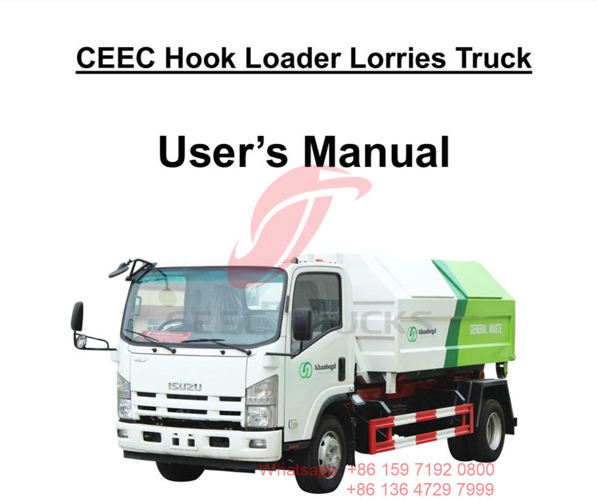 Mongolia--Manuale del camion con gancio di carico ISUZU 8CBM