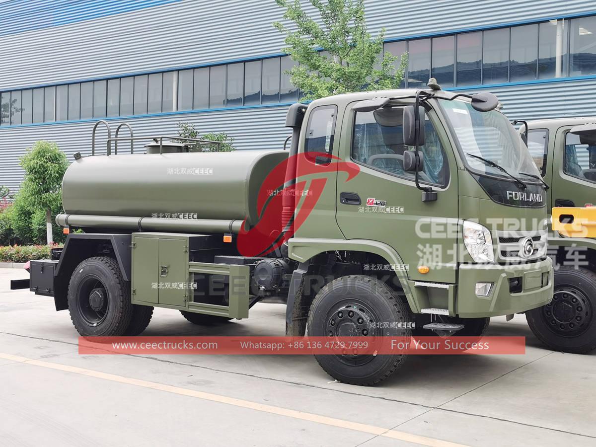 Costa d'Avorio - Esportate 3 unità di camion per acqua in acciaio inossidabile FOTON 4×4 da 4000 litri