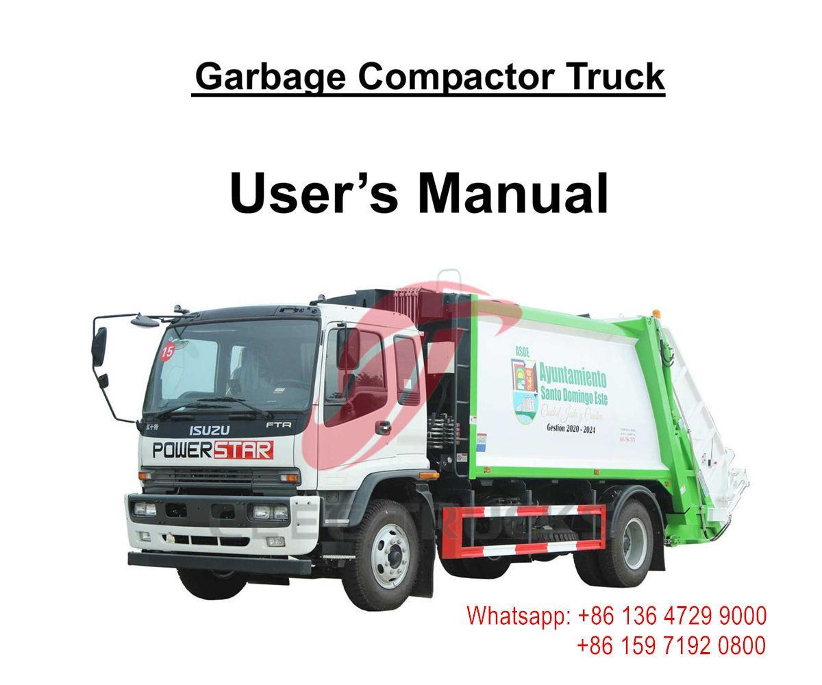 Myanmar--Manuale del camion della spazzatura compresso ISUZU FTR / FVR 16cbm