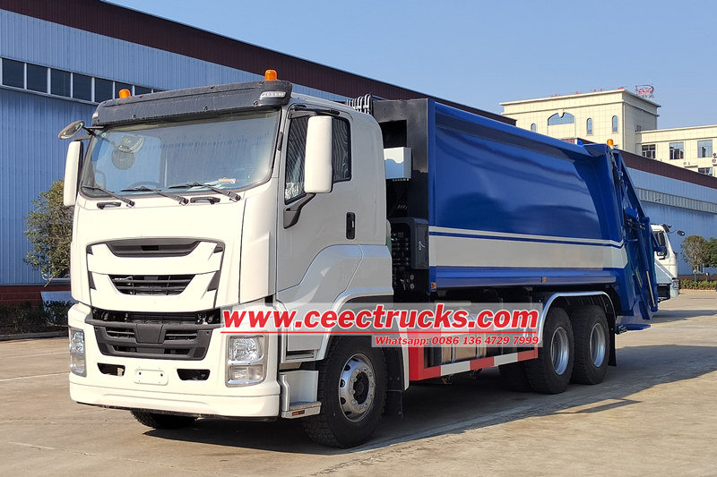 Camion della spazzatura Isuzu GIGA 20cbm con caricamento posteriore idraulico